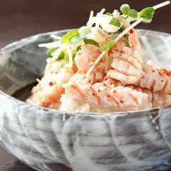 上ミノのみぞれポン酢。楽しい食感とさっぱりポン酢で召し上がれ