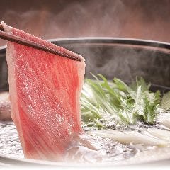 【神戸牛しゃぶしゃぶコース】ブランド牛”神戸牛”、野菜盛り、お造りと銀座名物を味わえる6品！