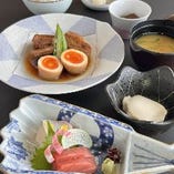 ランチ限定【霧島山麓豚角煮とお造りご膳】豚角煮＋お造りのご膳