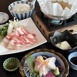 ランチ限定【旬の小鍋ご膳】～7/15は霧島山麓豚のしゃぶ小鍋、7/16 ～は鱧しゃぶ小鍋をどうぞ