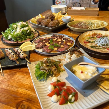 囲炉裏びすとろニクジュウハチ_【2時間飲み放題付】牛ハラミステーキ・牛タン・ミートソース・ピザ等を含む贅沢コース 歓送迎会にも!