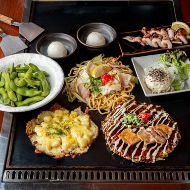 お好み焼はここやねん 宇治三室戸店_【90分飲み放題付き(ビール有)】コスパ◎ 豚玉や塩だれ豚焼きそば等を堪能 4,000円コース