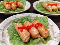 韓国餅の豚肉巻き
