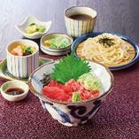 まぐろ二色丼セット