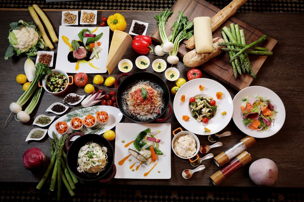 ビストロ・ブルゴーニュ のハーフブッフェコースのメニュー一例