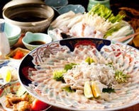 【天然とらふく鍋コース】 14,000円◆ゆびきや唐揚げにちり鍋、雑炊まで楽しめる全8品