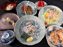 4月から9月までの期間限定　天然とらふぐ【夏ふぐ握りコース】9,000円　