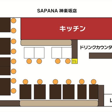 神楽坂エスニック SAPANA(サパナ)神楽坂店_店舗レイアウト