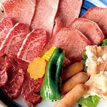 厳選国産牛など上質焼肉を思う存分！