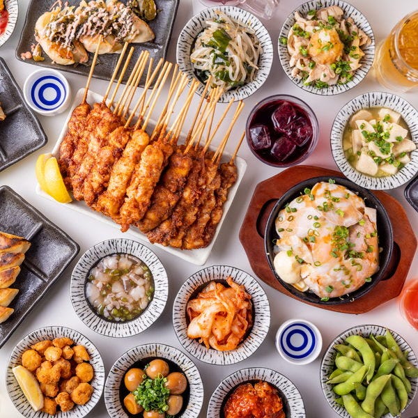 居酒屋均タロー渋谷店の全品食べ放題2時間飲み放題プランの料理例