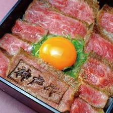 終日OK！【神戸牛ステーキ重　別格希少部位】神戸牛ステーキ寿司1貫付き！