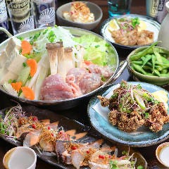 わら焼き小屋 居酒屋 た藁や～たわらや～ 天満店_忘年会/新年会に【鍋付き！た藁やコース】鶏とあさりの貝だし鍋等【全9品】2時間飲み放題付&rArr;4000円