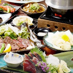 わら焼き小屋 居酒屋 た藁や～たわらや～ 天満店_忘年会/新年会に【炎コース】カツオ藁焼きとブリの藁焼き&times;チキン南蛮等【全10品】2H飲み放題付4500円