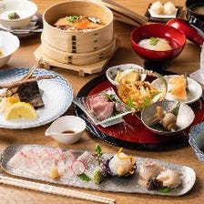 富山湾直送の鮮魚と出汁にこだわった旬の郷土料理を存分に味わう『つるぎコース』全9品