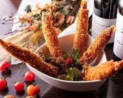 大山地鶏もも肉の唐揚げ！チーズと甘辛みその自家製ソースが絶品♪