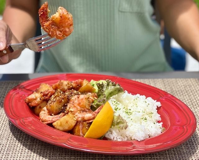 アメリカンビレッジのアリーズ 沖縄北谷のガーリックシュリンプ 6尾