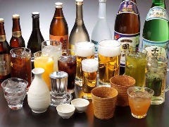 生ビール、焼酎北海道の地酒も飲み放題