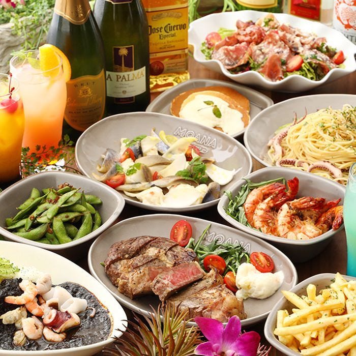 女子だけ ヘルシー 美味しい 嬉しい 女子会シーフードコース 料理8品 3h飲み放題の詳細 Moana Cafe Diner 川越 居酒屋 ぐるなび