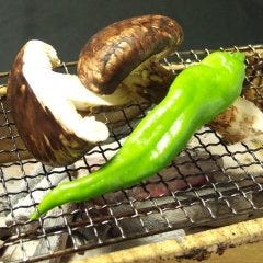 早松茸と京野菜の炭焼
