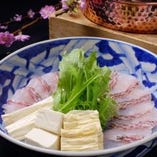 京野菜と天然桜鯛のしゃぶしゃぶ