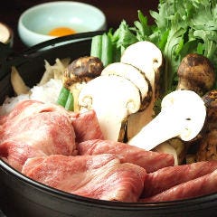 早松茸と松阪肉のすき焼