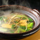 九条葱と味女どじょうの鍋