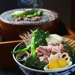 天然　猪と京野菜の炭焼