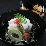 じゅん菜と牡丹鱧の椀物