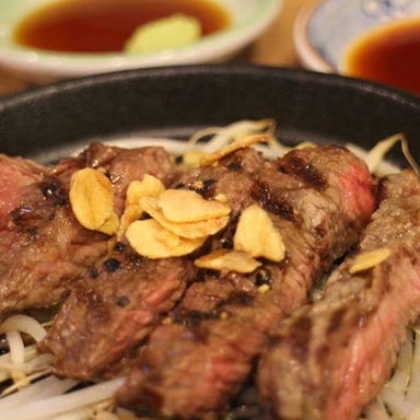 立呑・座呑・外呑処 新橋へそ 京都駅前本店_国産黒毛和牛セット(限定5食)or ハラミステーキセット(限定10食) ※お好きなドリンク1杯付