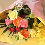 [送別会&お祝いに最適]
10名様以上のご利用で花束をサービス!!
