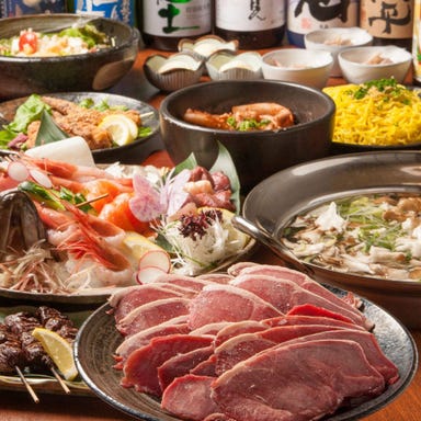 みんなでこれるもん 札幌駅西口前店_【新年会】飲み放題2時間付ジビエ 蝦夷鹿肉しゃぶしゃぶ鍋or鹿すき焼き鍋コース