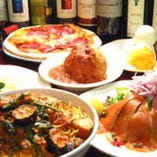 メニューのほとんどがＢｉｇサイズ、楽しく取り分けて召し上がれ