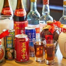 紹興酒や白酒などの中国酒をご用意