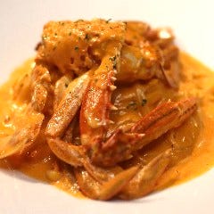 渡蟹のトマトクリームパスタ
