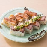 北の肉押し寿司〈蝦夷鹿・ラム〉