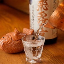 厳選した日本酒を約10種常備