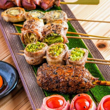 個室居酒屋 焼き鳥食べ放題&3時間飲み放題 焼き鳥一 池袋本店_彩り華やか野菜巻き串食べ放題