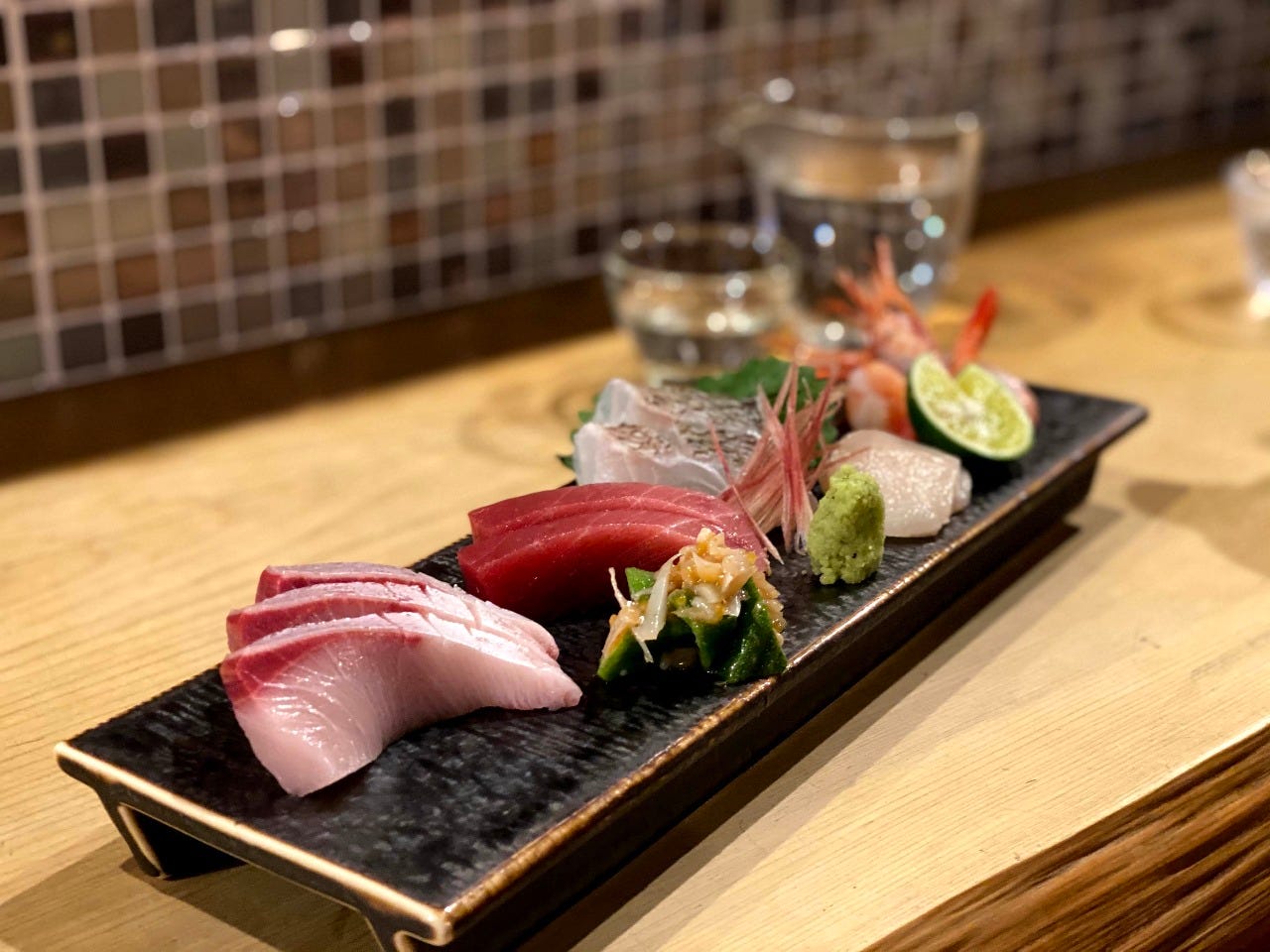 日本酒に魚はマストです。