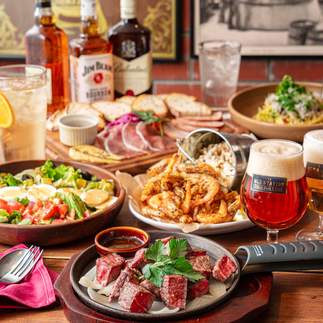 黒毛和牛のサイコロステーキを愉しむおすすめプラン THE OLD STATION Tokyo_黒毛和牛のサイコロステーキを愉しむおすすめプラン