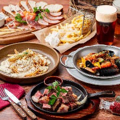 THE OLD STATION Tokyo_生ビール6種飲放「黒毛和牛のサイコロステーキ」&times;「魚介のケイジャングリル」を愉しむスペシャルプラン