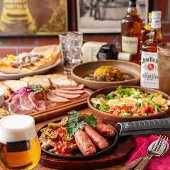 THE OLD STATION Tokyo_3/8から【お料理9品+2時間飲放付5000円】ソーセージ&times;チキングリルのWグリルと3種生ビールを愉しむ