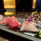 【素材へのこだわり】
肉や鮮魚も厳選したものを使用しています