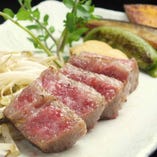 仙台牛のステーキ