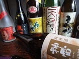 地元の日本酒　天宝一　神雷など各種揃えています