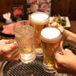 さまざまな種類のお酒をご用意しており、宴会の満足度も◎