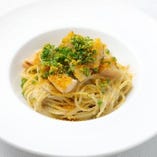 さいたま産フィレンツェ茄子と旬の魚介のスパゲッティ