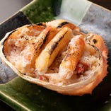 ズワイガニの甲羅焼き