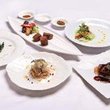 【特選・久左ェ門晩餐コース 】旬の活魚介鉄板焼き2品 + 極上・黒毛牝和牛130g