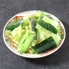 お好み焼き・もんじゃ焼き・鉄板焼き 一歩 ヨドバシ仙台店_胡瓜とキャベツのごま塩たたき