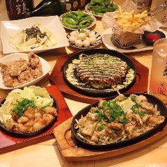 お好み焼き・もんじゃ焼き・鉄板焼き 一歩 ヨドバシ仙台店_【新プラン！】【2時間飲み放題付き】鉄板でガッツリ！全8品「鉄板焼き＆お好み焼きコース」